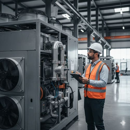 Perito Engenheiro Mecânico realizando inspeção para PMOC